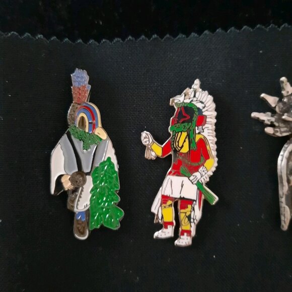 Kachina Lapel Tie Pins Set Of 6 - Picture 4 of 7